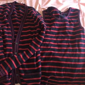 J. Crew sleeveless shell and cardigan